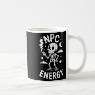 Mug Mème drôle squelette énergie Npc
