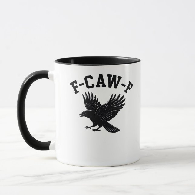 Mug Mème drôle tendance F-Caw-F (Gauche)
