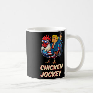 Mug Mème Drôle Trump Jockey de poulet