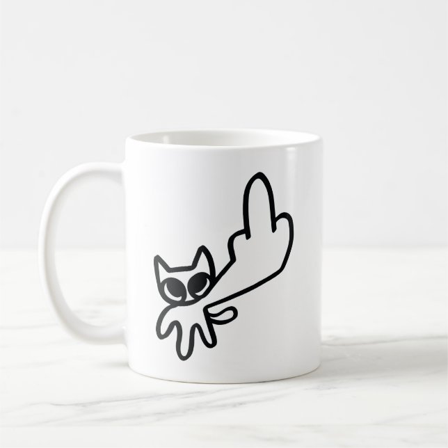 Mug Mème du doigt d'honneur (Gauche)
