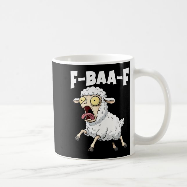 Mug Meme F-baa-f – Graphique de mème drôle qui hurle  (Droite)