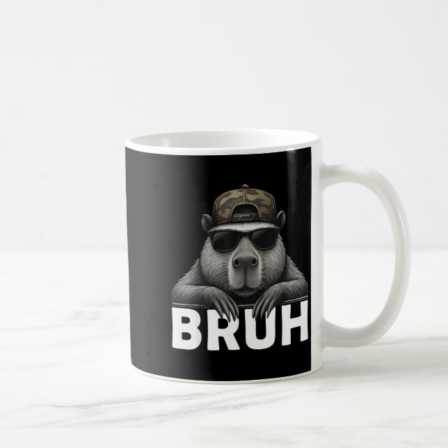 Mug Mème graphique drôle Capybara Bruh pour garçons fi (Droite)