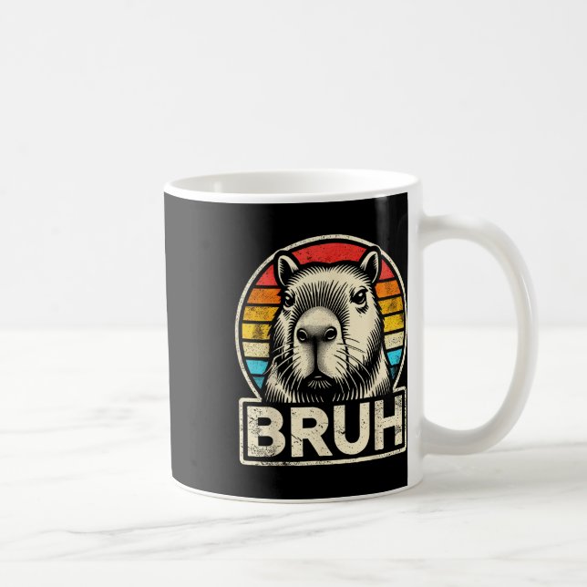 Mug Mème Graphique Funny Capybara Bruh Pour Garçons Fi (Droite)