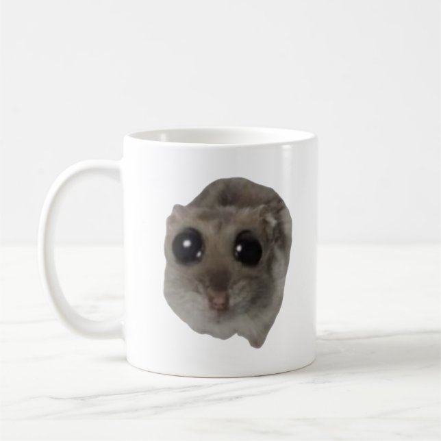 Mug meme, hamster, hamster meme, sad hamster, funny (Gauche)