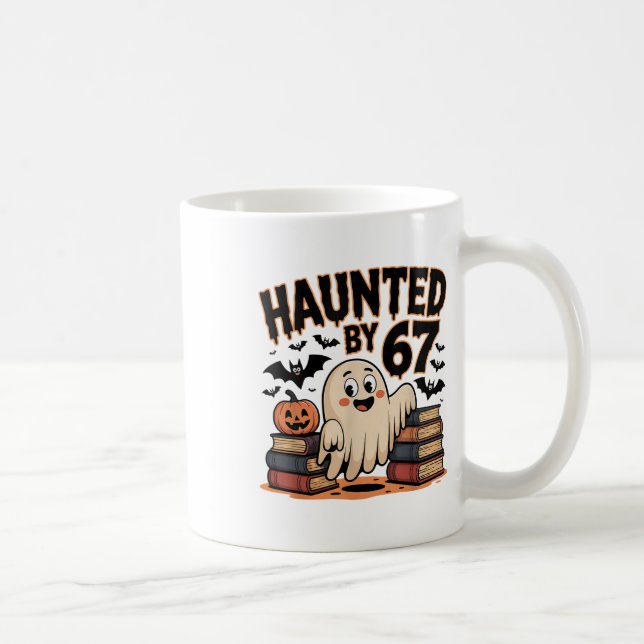 Mug Mème hanté 67 Six Sept 6-7 Blague drôle d'Internet (Droite)