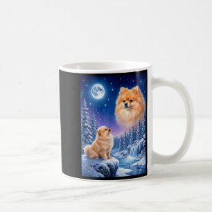 Mug Mémé hurle à la lune animal chien pomeranian
