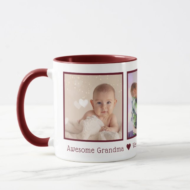 Mug Mémé Incroyable Multi Photo Personnalisé (Gauche)