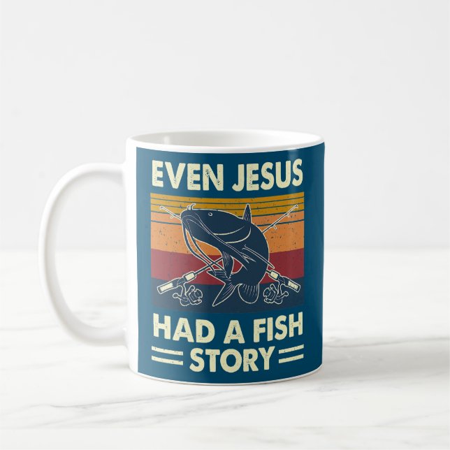 Mug Même Jésus Avait Une Histoire De Poisson Catfish C (Gauche)