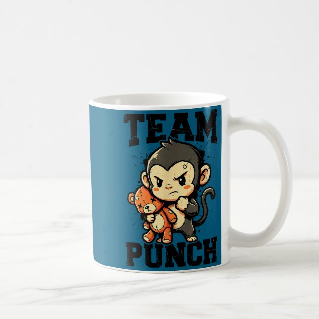 Mug Mème jouet en peluche bébé singe robuste Team punc (Droite)