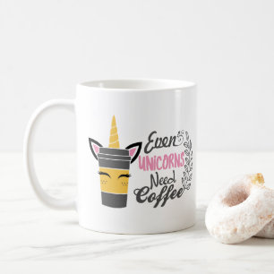 Mug Même les licornes ont besoin de café