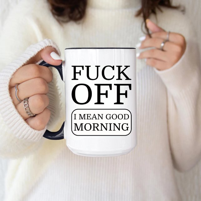 Mug Mème Offensif Drôle, FB-off Je Veux Dire Bonjour (Créateur téléchargé)