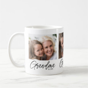 Mug Mémé personnalisée avec 3 photos Année d'établisse