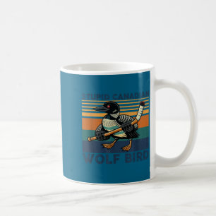 Mug Mème stupide de loon drôle de loup canadien hookey
