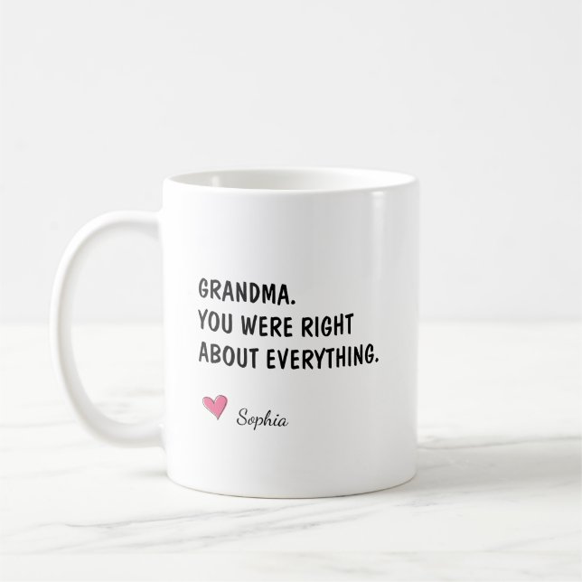 Mug Mémé tu avais raison sur tout (Gauche)