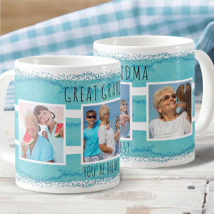 Mug Mémé Vous êtes la Meilleure - 3 Photo Aqua