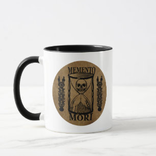 Mug Méménto mori crâne en sablier