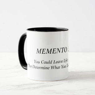 Mug Memento Mori. Réfléchissez, dites et faites par ce