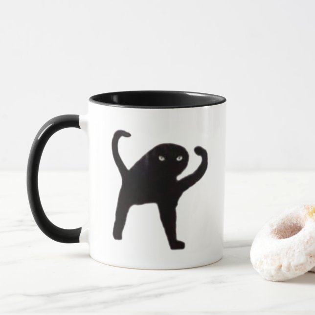 Mug Memes de Chat Maudit Double Face (Avec donut)