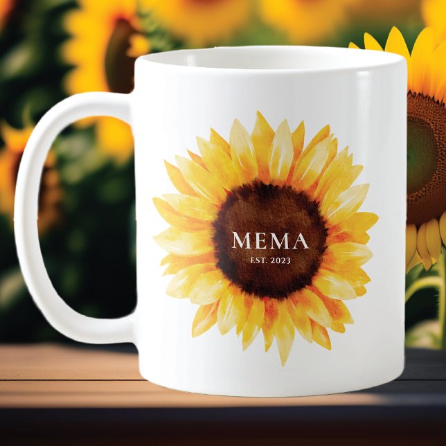 Mug Mémite de tournesol (Créateur téléchargé)