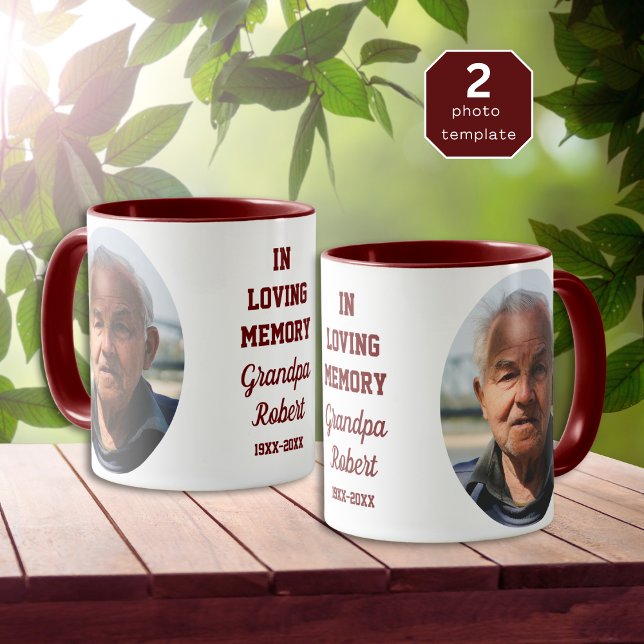 Mug Mémoire affectueuse 2 Cadeau commémoratif photo Ma (Créateur téléchargé)