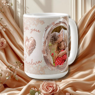 Mug Mémoire de famille en panneau à cœur de collection