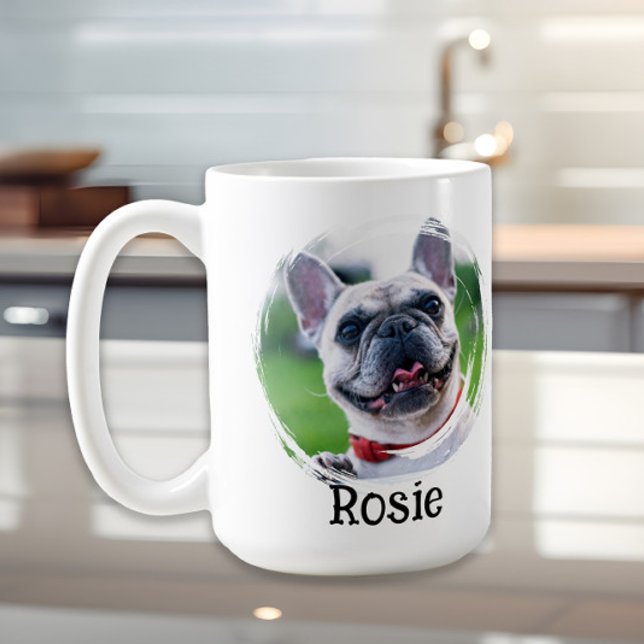 Mug Mémoire de photo d'animal de compagnie Chien Chat  (Custom pet photo mug)