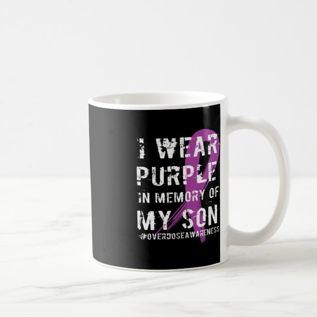 Mug Mémoire de sensibilisation à la surdose du ruban v (Droite)