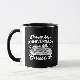 Mug mémoire de vacances en croisière pour les 40 a