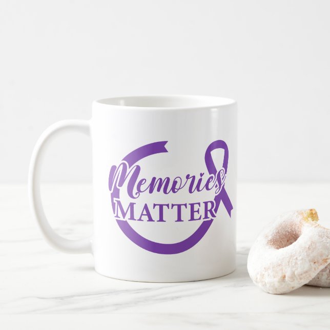 Mug Mémoires pour la sensibilisation à Alzheimer (Avec donut)