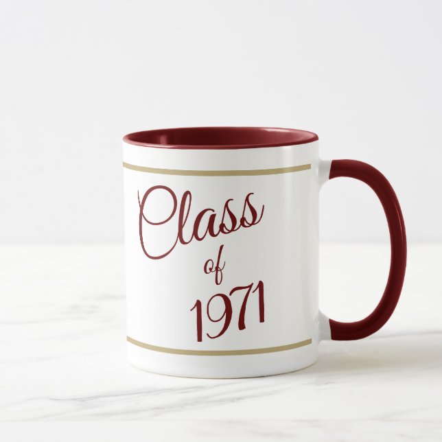 Mug Mémorable ! Classe de muscade de réunion de 1971 (Droite)