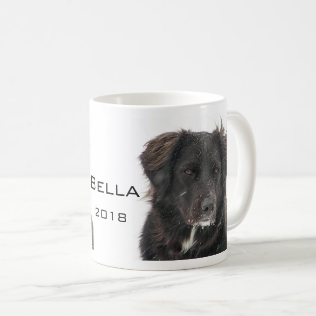 Mug Memorial Black Lab Animaux de compagnie Chien Nom  (Devant droit)