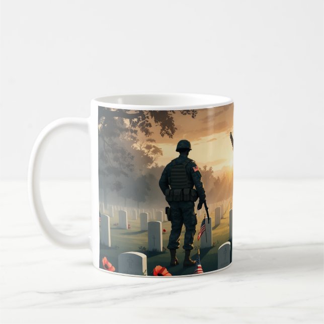 Mug Memorial Day Hommage Artwork - Honorer les América (Gauche)