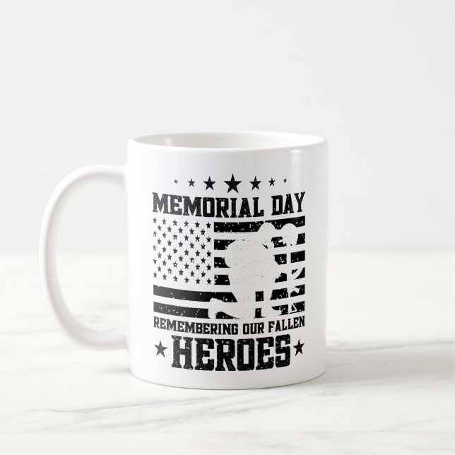 Mug Memorial Day USA Flag Funky Party Veterans Day (Gauche)