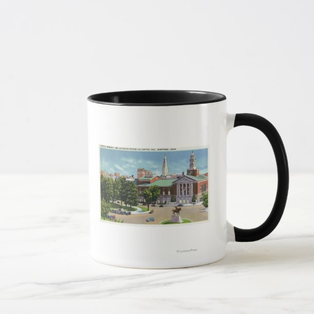Mug Mémorial de Bushnell, Statue de Lafayette (Droite)