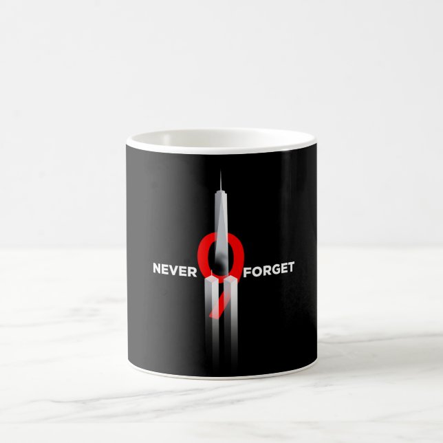 Mug Mémorial Drapeau du 11 Septembre Ne Jamais Oublier (Centre)