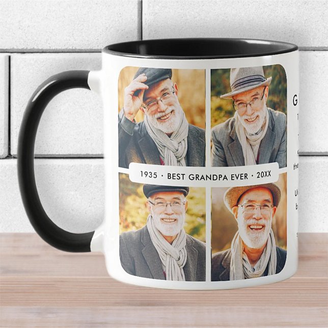 Mug Mémorial Meilleur grand-père Toujours photo modern (Créateur téléchargé)