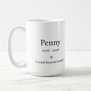 Mug Mémorial Personnalisé pour Animal de Compagnie