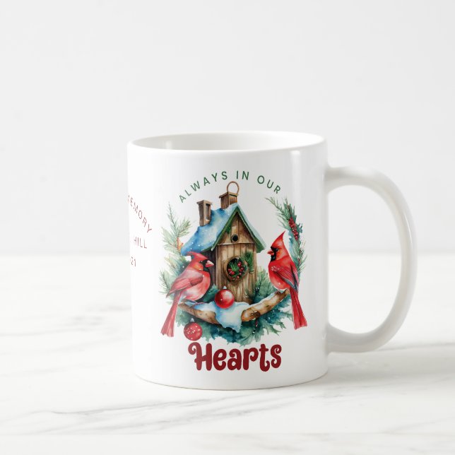 Mug Mémorial Personnalisé Toujours Dans Nos Coeurs (Droite)
