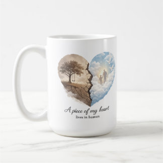 Mug Mémorial Un morceau de mon cœur vit au ciel 