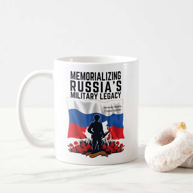 Mug Mémoriser l'héritage militaire russe (Avec donut)