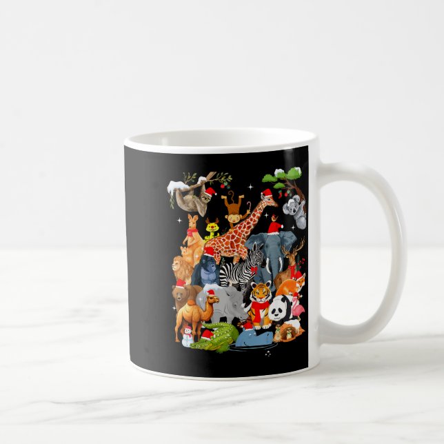 Mug Men Women Kids Wildlife Zoo Day Christmas Party 22 (Droite)
