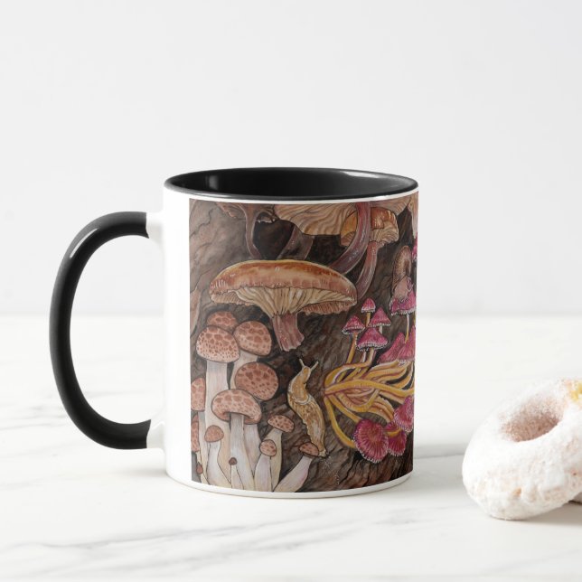 Mug Ménagerie de champignons (Avec donut)