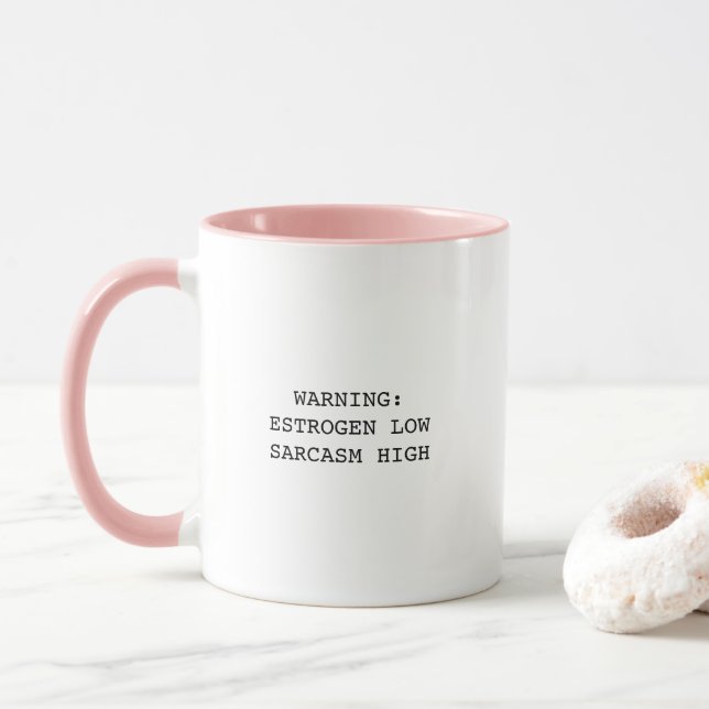 Mug Ménopause amusante Hormonique Humoristique (Avec donut)