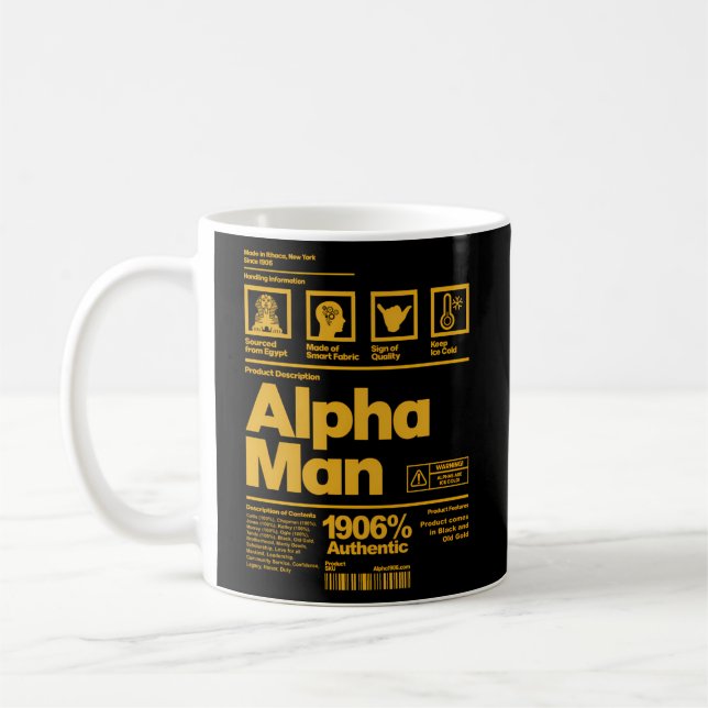 Mug Mens Alpha African 1906 Fraternity Information Des (Gauche)