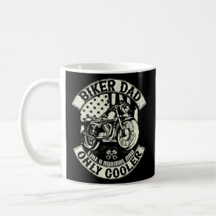 Mug Mens American Flag Biker Papa Motorcycle