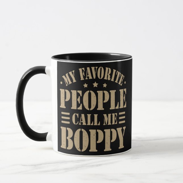 Mug Mens Boppy s'appelle Grandchildren for Boppy Men (Gauche)