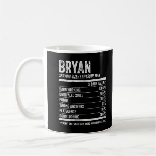 Mug Mens Bryan Nutrition Nom personnalisé Chemise Funn