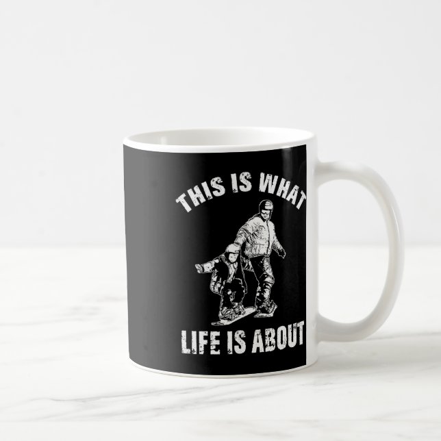 Mug Mens C'Est Ce Qui Vit Sur Père Son Snowboard (Droite)