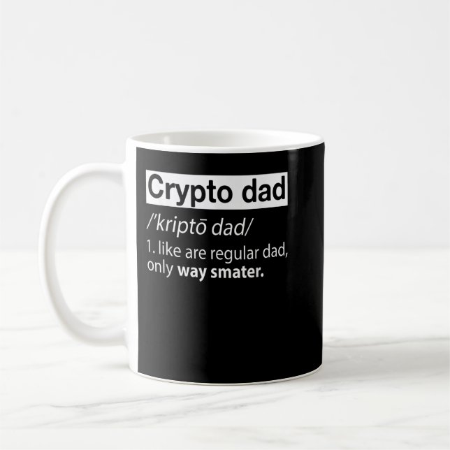 Mug Mens Crypto Papa Comme Un Papa Régulier Cryptomonn (Gauche)