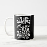 Mug Mens Dad Grandpa and a Retired Plant Manager<br><div class="desc">Mens Dad Grandpa and a Retired Plant Manager XmasFather's day Gift. Perfect gift for your dad,  mom,  papa,  men,  women,  friend and family members on Thanksgiving Day,  Christmas Day,  Mothers Day,  Fathers Day,  4th of July,  1776 Independent day,  Veterans Day,  Halloween Day,  Patrick's Day</div>